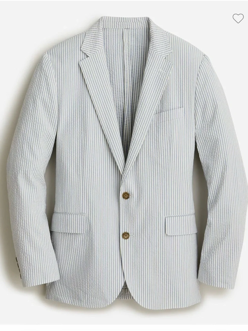 J. Crew Light Blue & White Seersucker Blazer